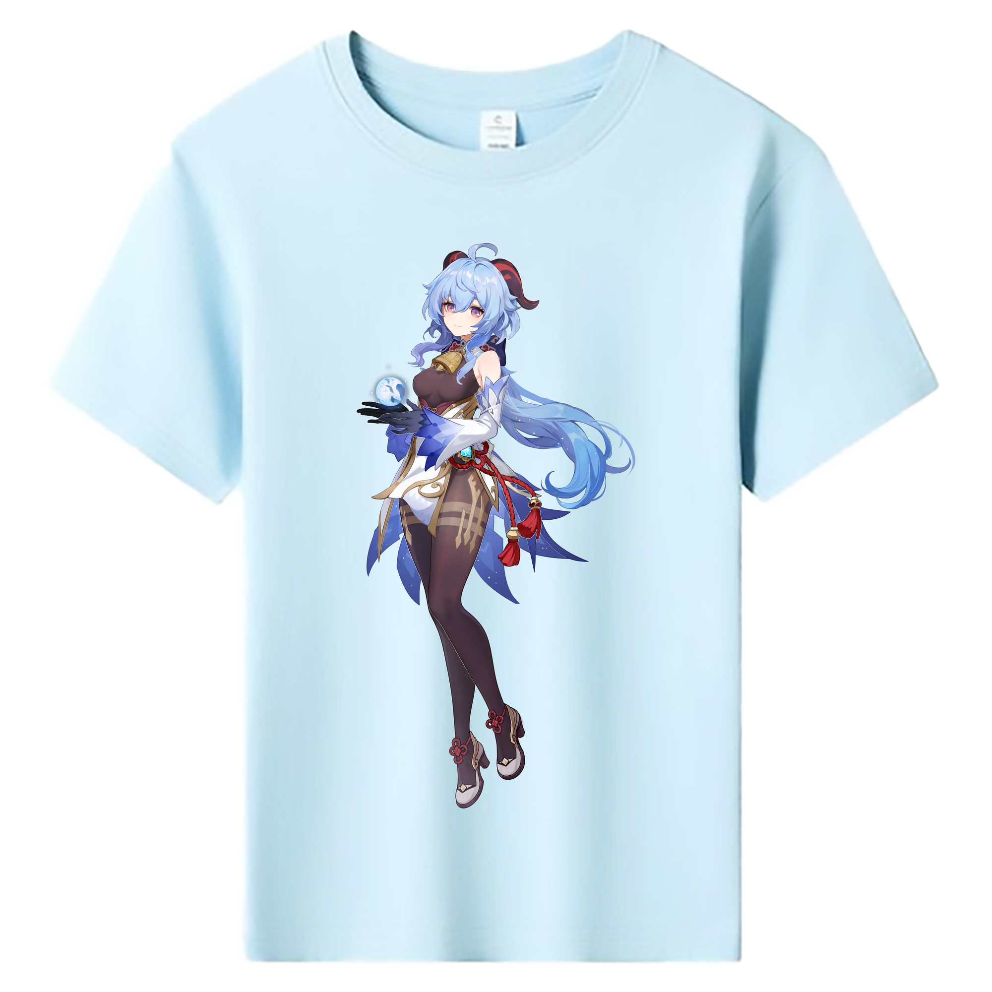 げんし神 甘雨 かんう genshin Ganyu 綿100％キッズTシャツ（フロントプリント）